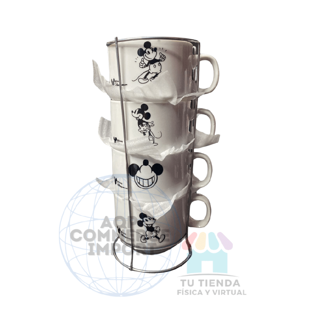 SET DE 4 TAZAS PEQUEÑAS PARA CAFE EXPRESO O TE