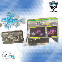 ADORNO PARA  PECERA LION FISH AZUL RAYADO