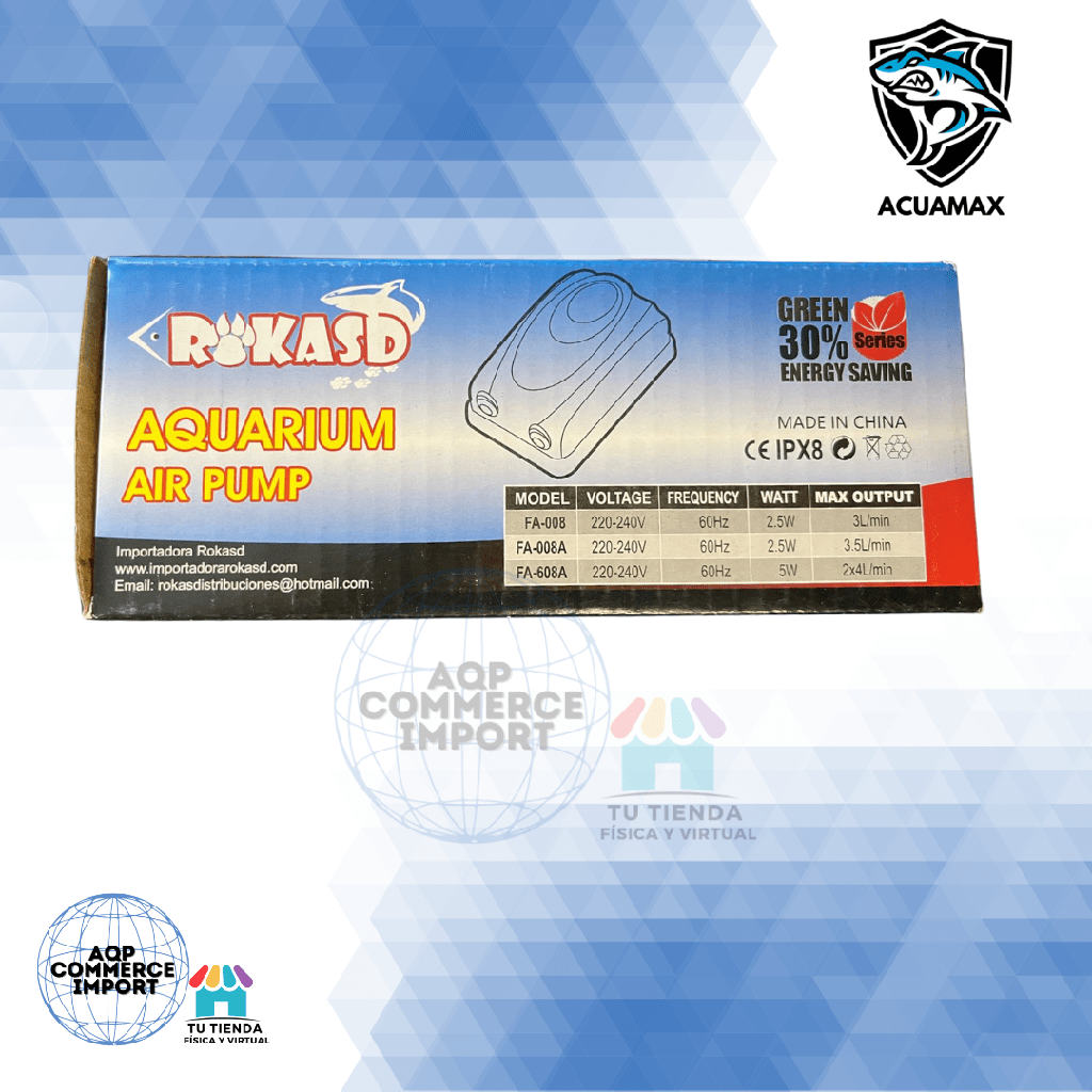 MOTOR DE AIRE DE DOS ENTRADAS ROKASD FA-608A