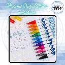 PLUMONES CROMO METALICOS DOBLE CONTORNO  PACK  X 12 UNDS