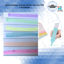 RESALTADOR GLITTER METÁLICO 8PZ