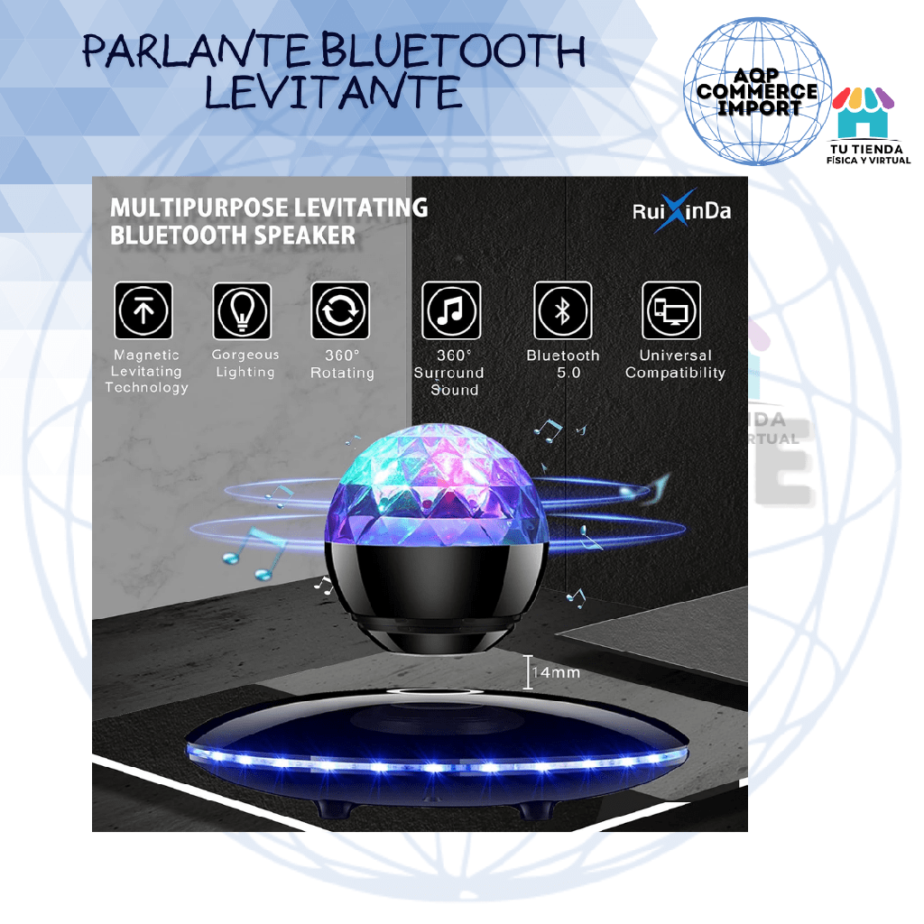 PARLANTE LEVITANTE CON LUCES DE COLORES