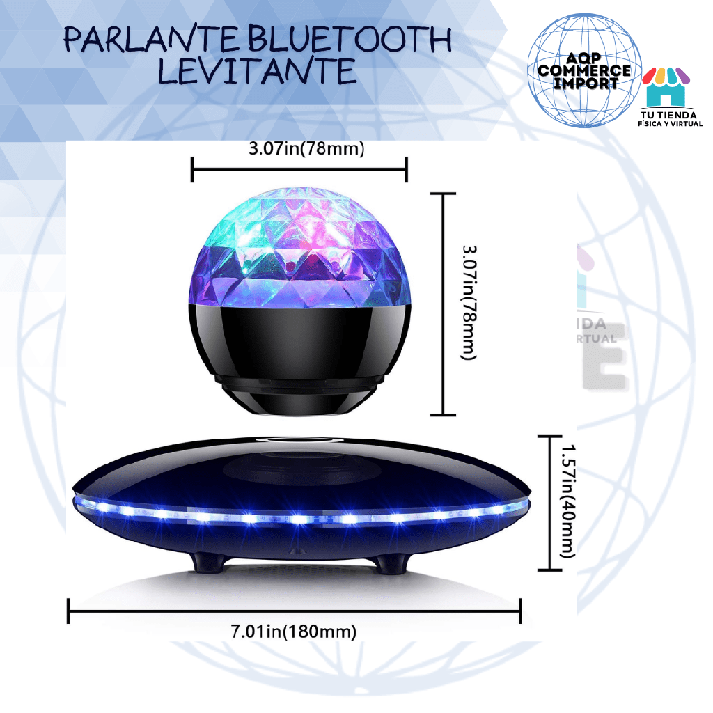 PARLANTE LEVITANTE CON LUCES DE COLORES
