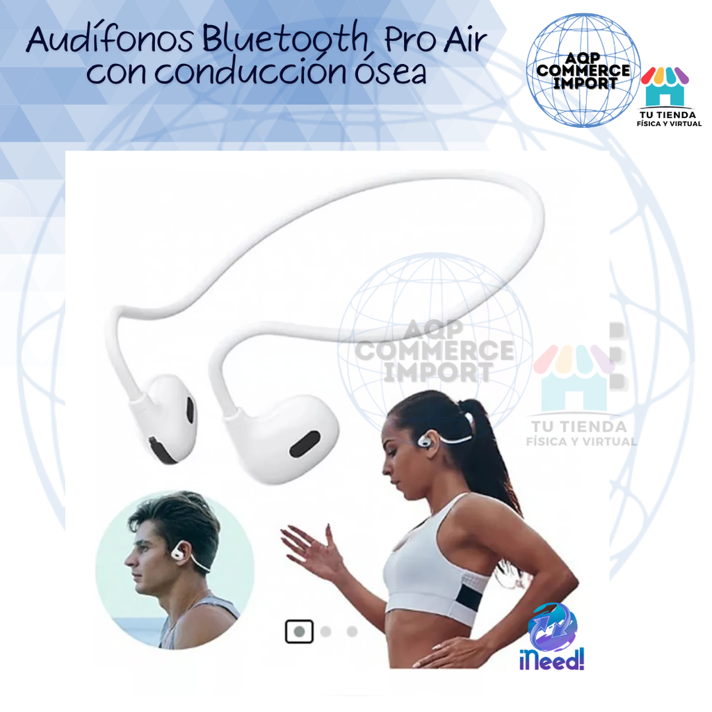 AUDÍFONOS BLUETOOTH PRO AIR CON CONDUCCIÓN ÓSEA