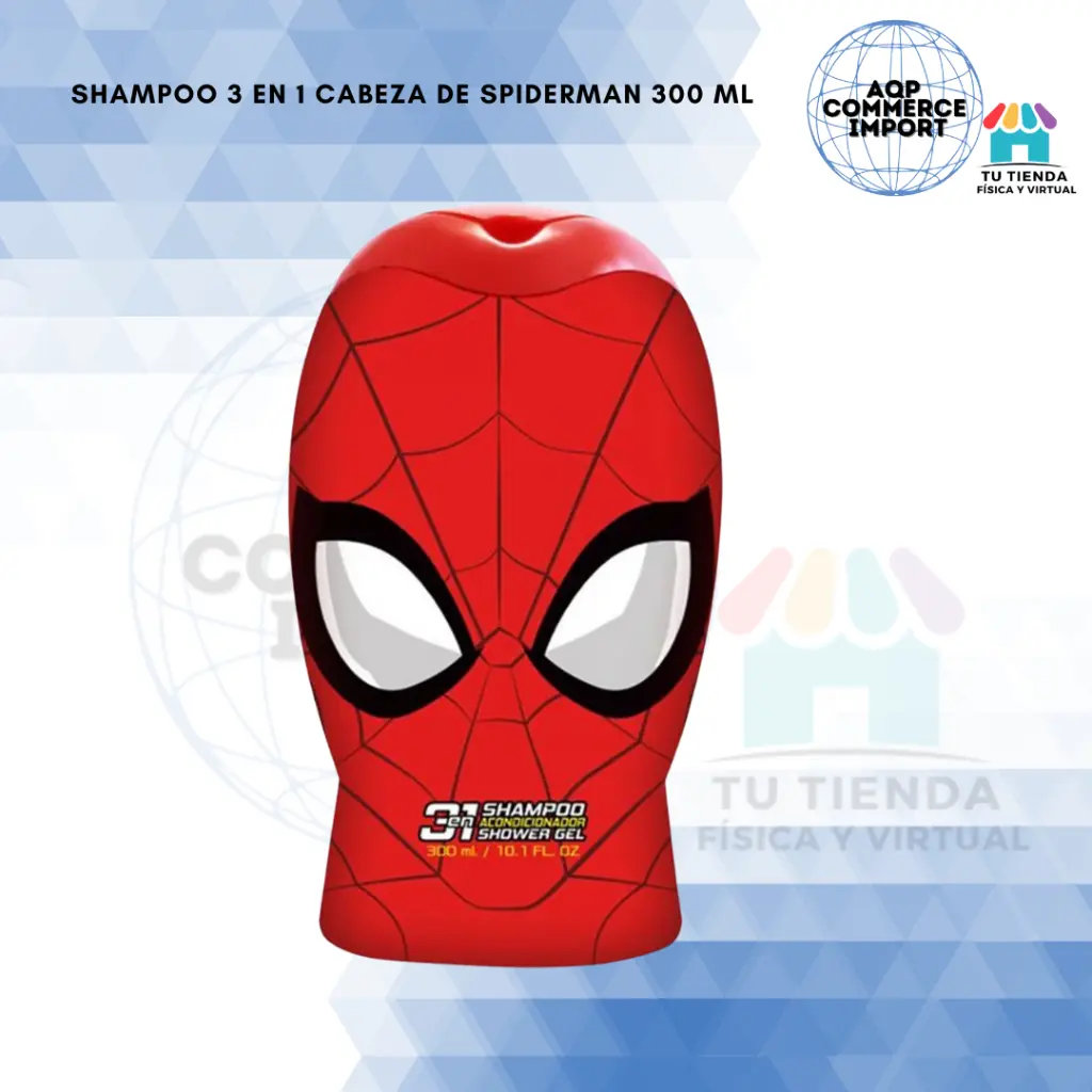 SHAMPOO 3 EN 1 CABEZA DE SPIDERMAN 300 ML.webp