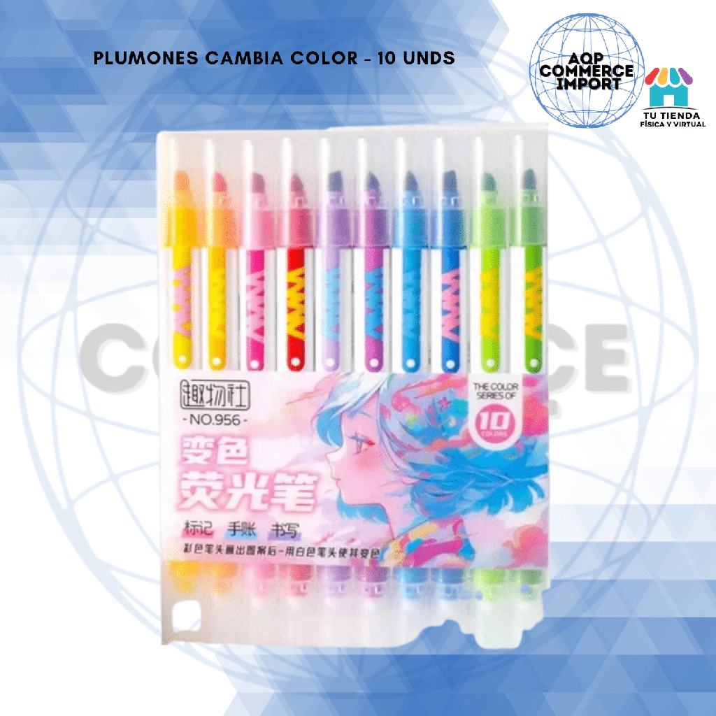 MARCADORES CAMBIA DE COLOR 10 UNDS 