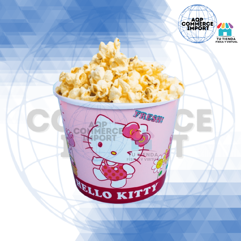 BALDE DE POPCORN HELLO KITTY MEDIANO