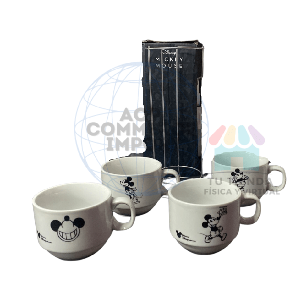 SET DE 4 TAZAS disney