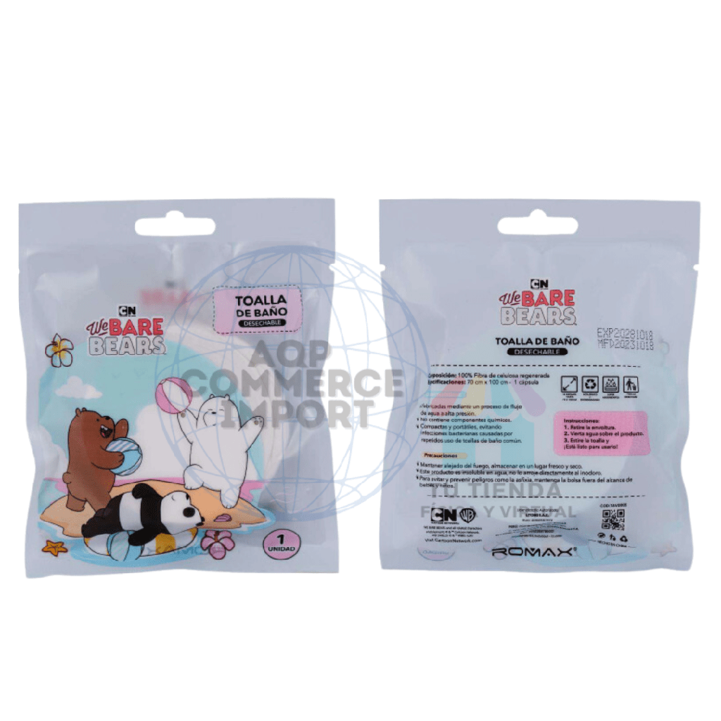 TOALLA DE BAÑO COMPRIMIDA 70CMX100CM