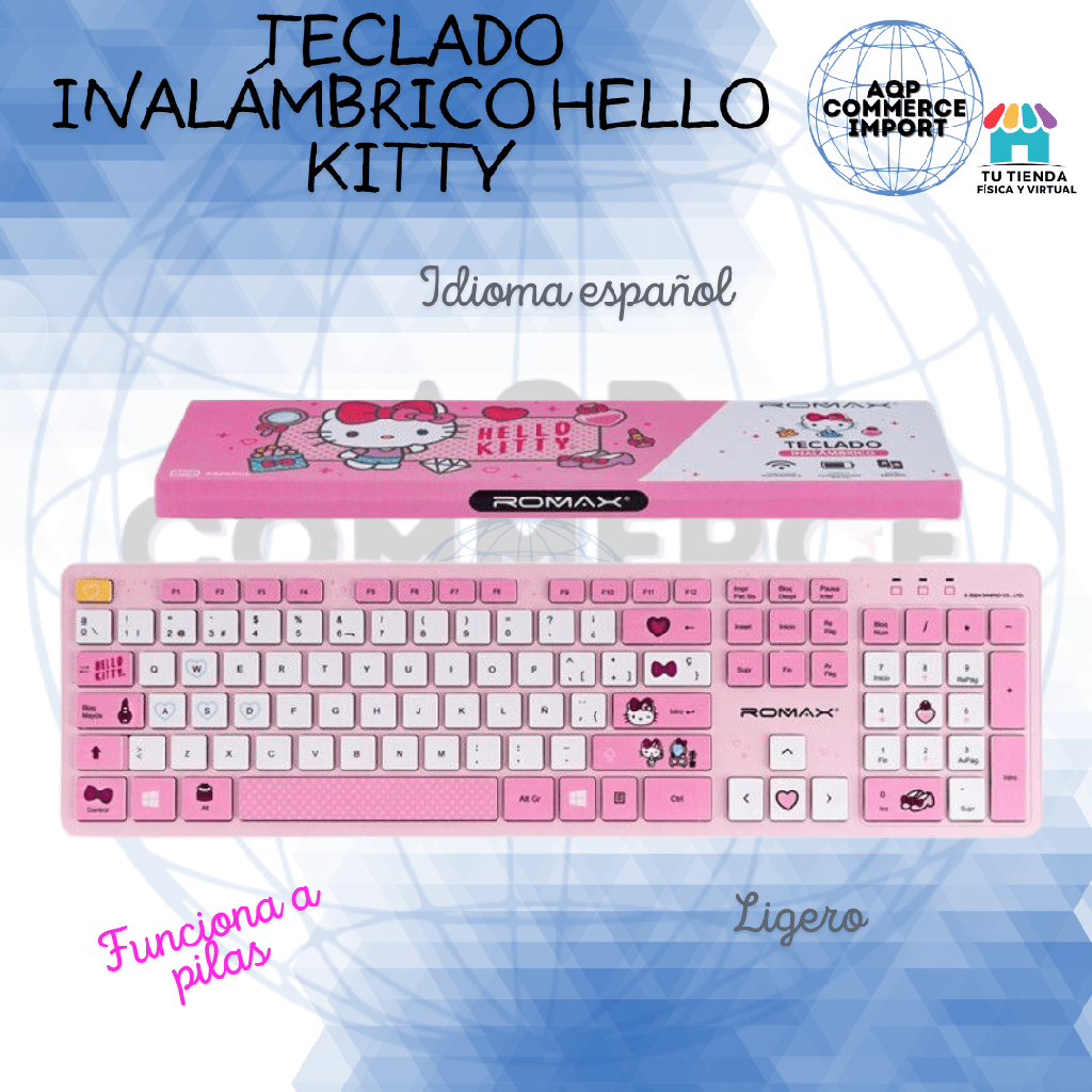 TECLADO INALÁMBRICO HELLO KITTY