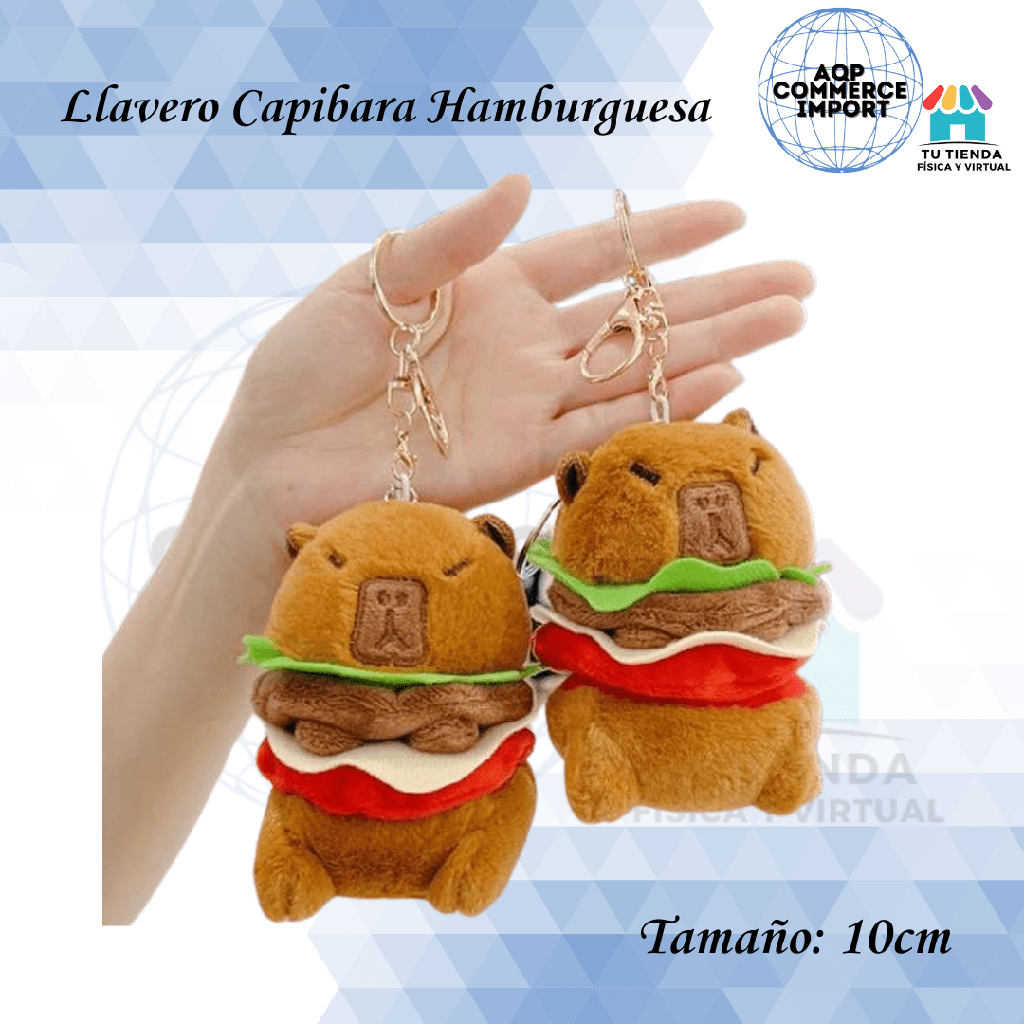 LLAVERO CAPIBARA HAMBURGUESA