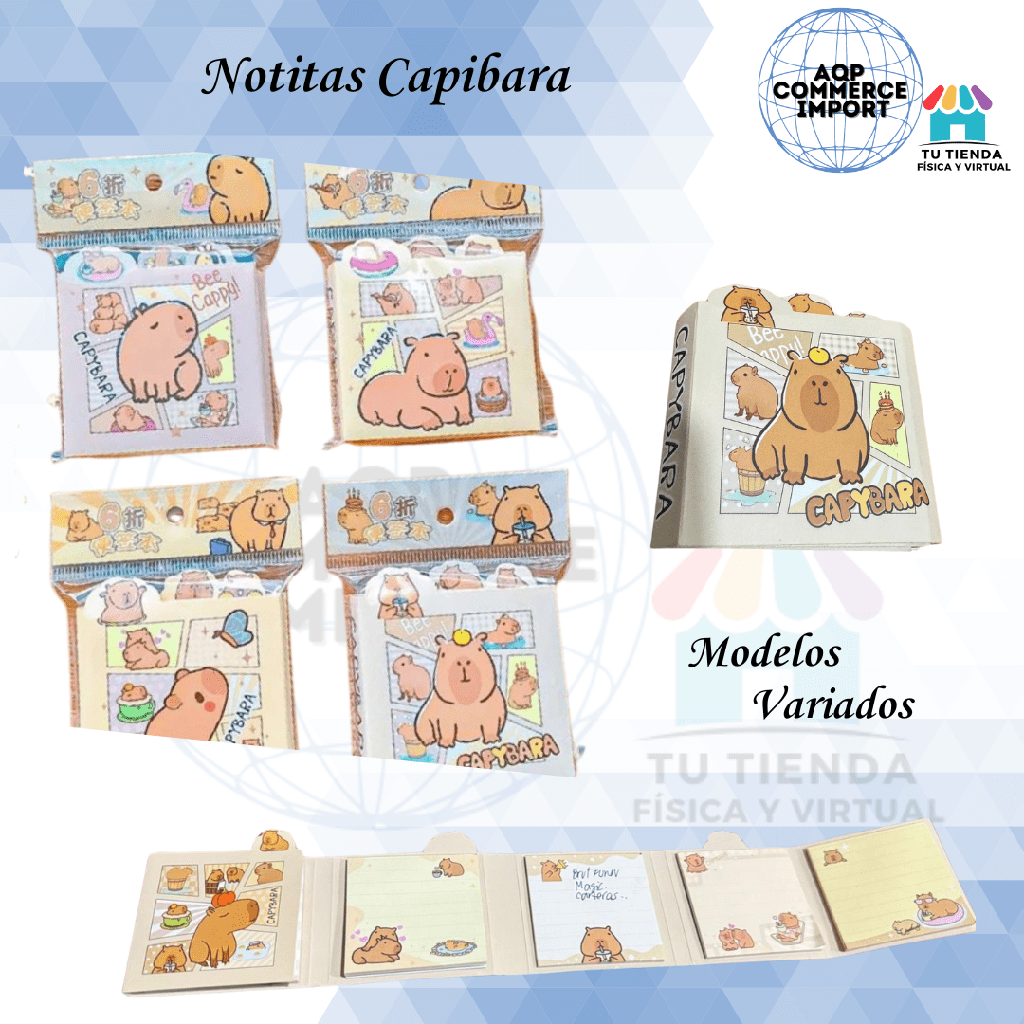 NOTITAS ADHESIVAS CAPIBARAS X 60 PAG