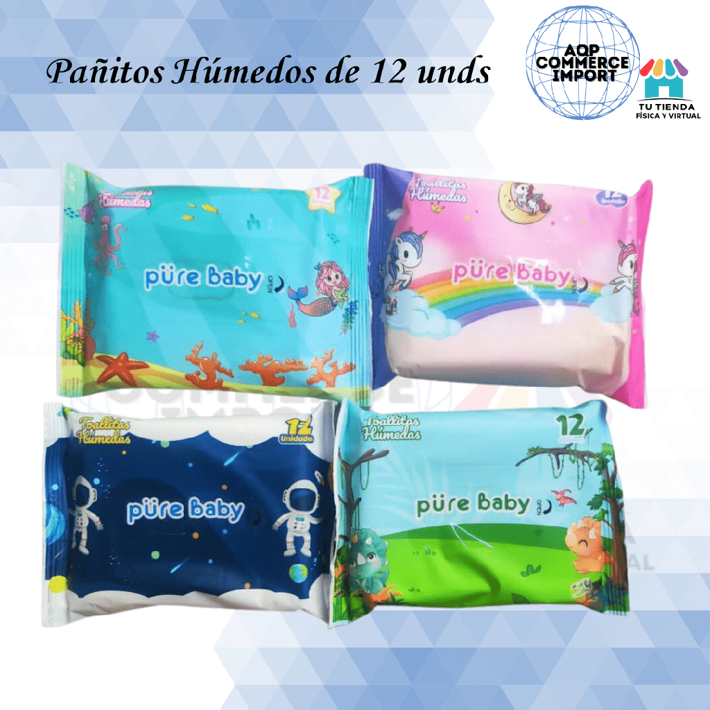 PAÑITOS HÚMEDOS DE 12 UNDS