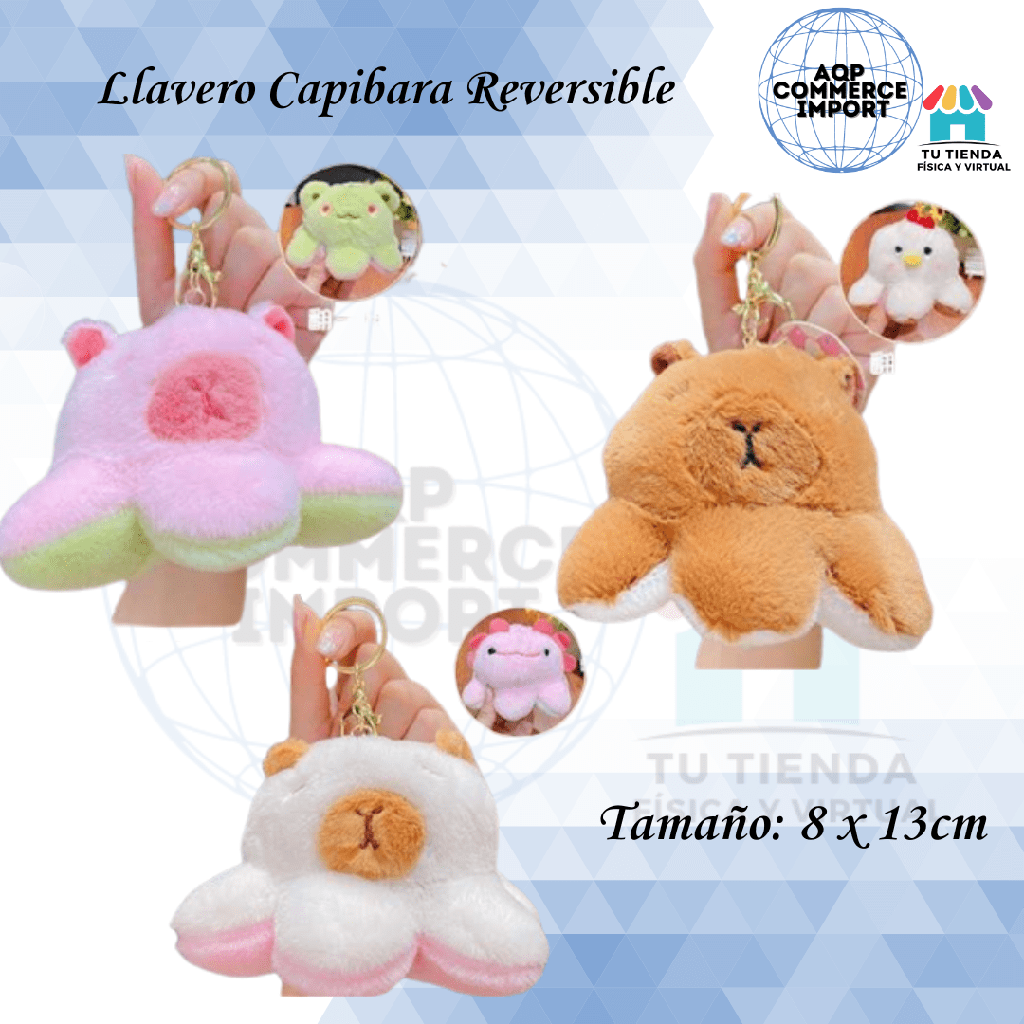LLAVERO CAPIBARA REVERSIBLE