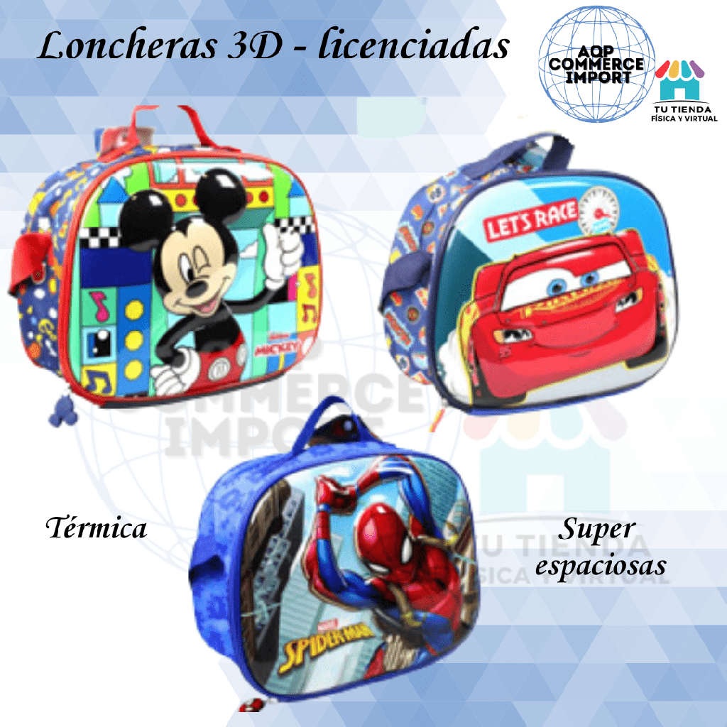 LONCHERA 3D LICENCIADA - VULCANIZADA