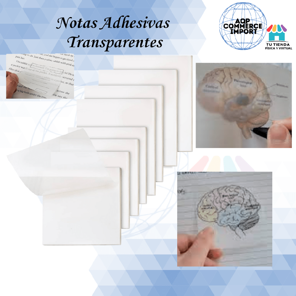 NOTAS ADHESIVAS TRANSPARENTES