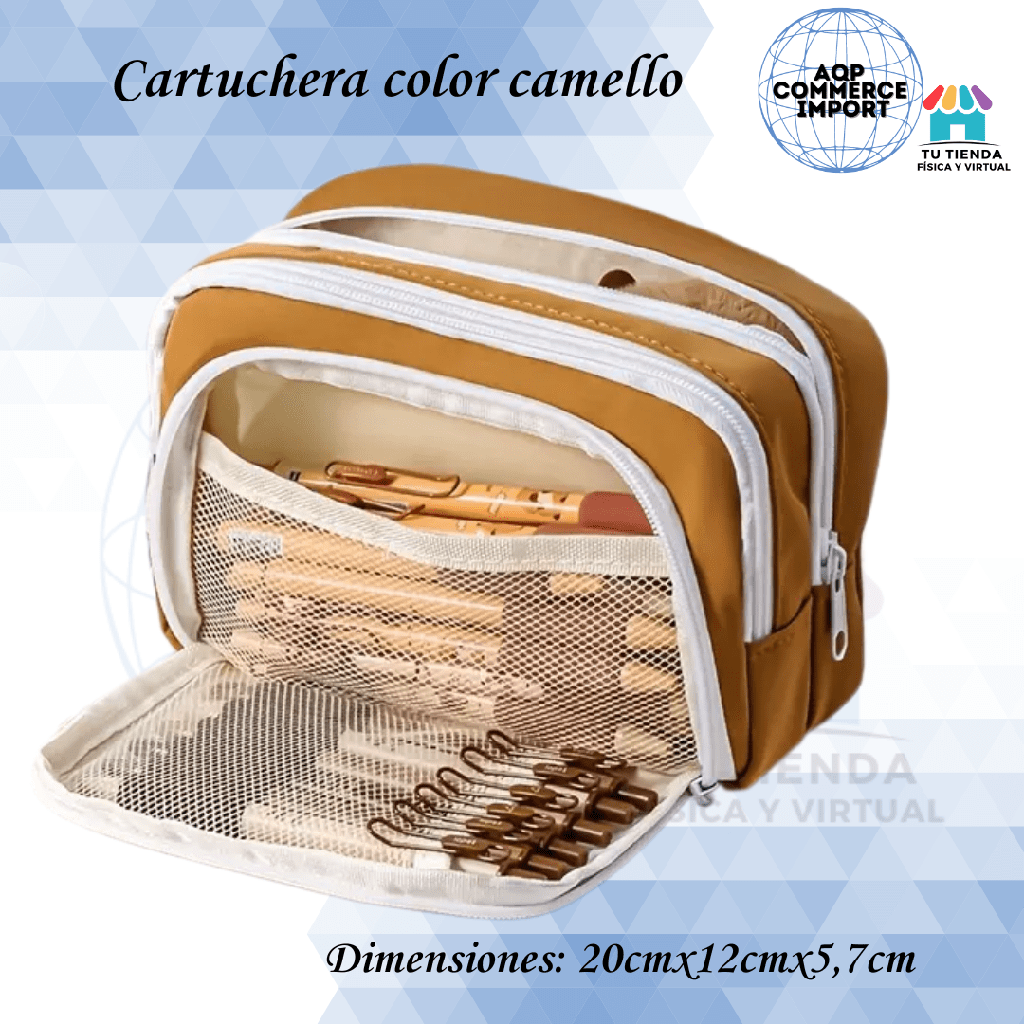 CARTUCHERA COLOR CAMELLO
