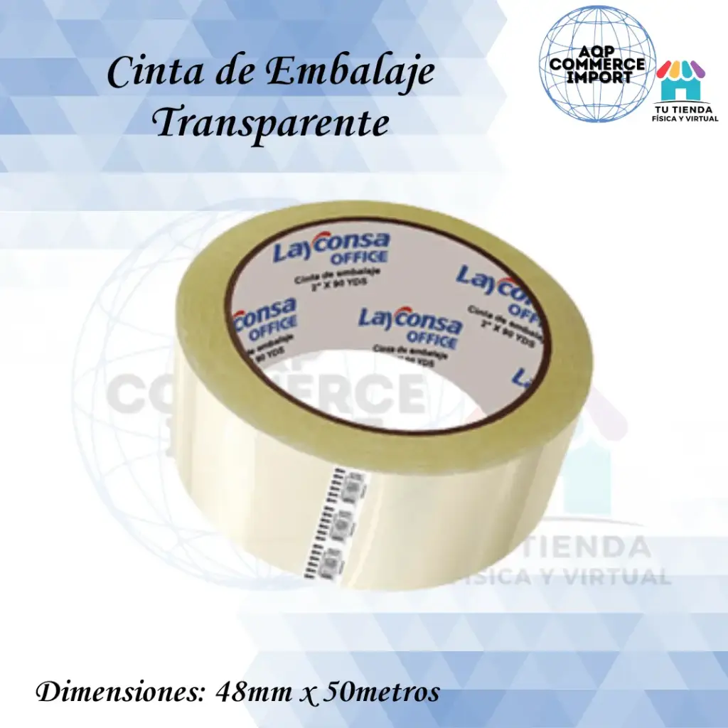 CINTA DE EMBALAJE TRANSPARENTE