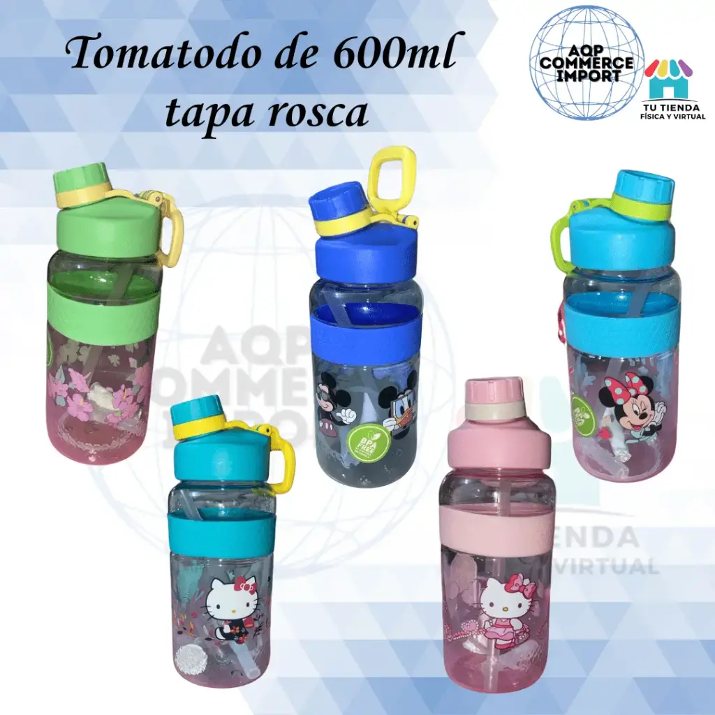 TOMATODO DE 580ML CON TAPA ROSCA