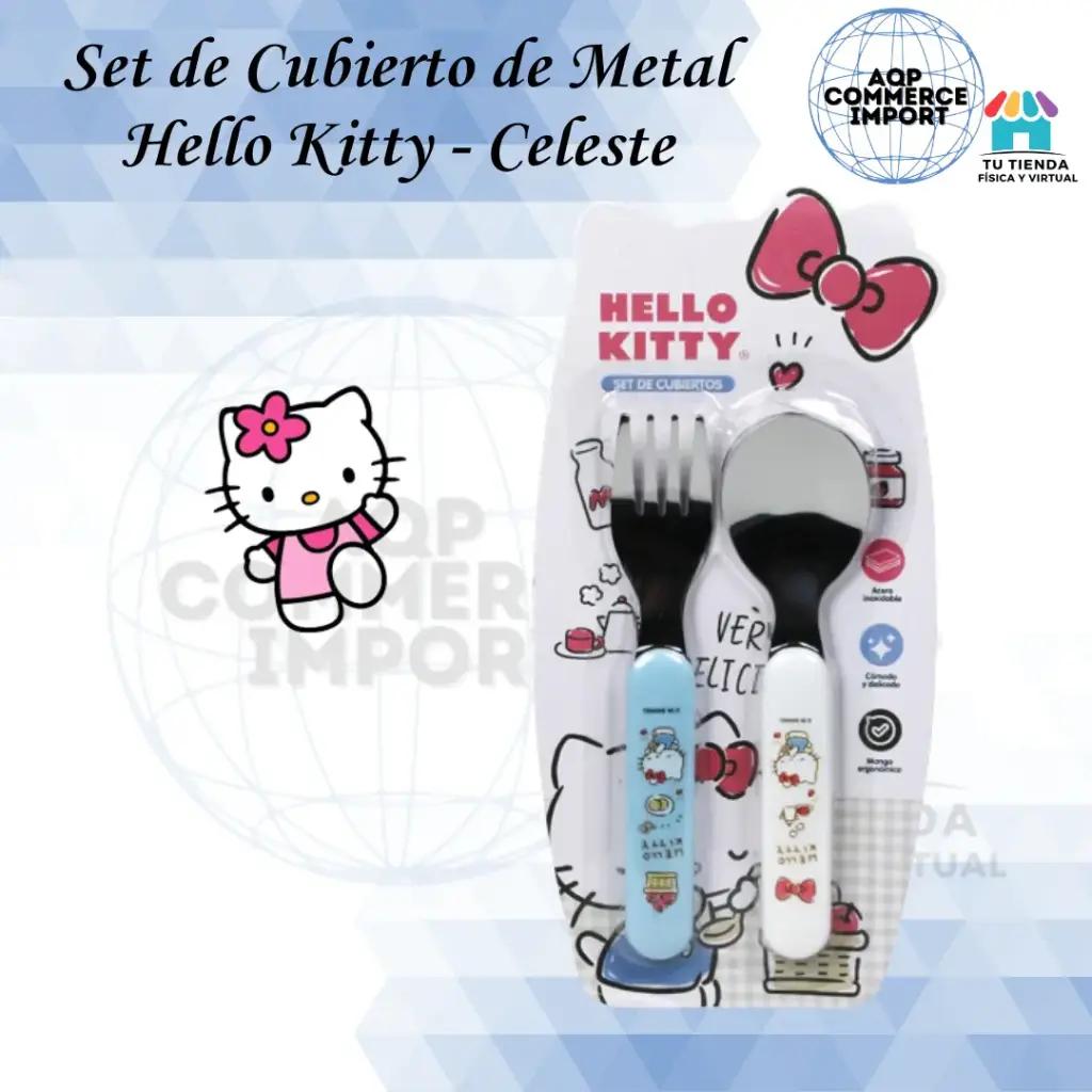 SET DE CUBIERTO - HELLO KITTY