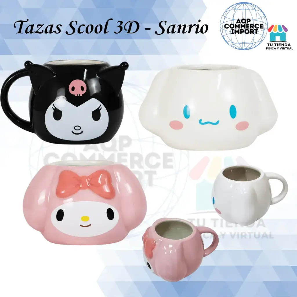 TAZAS SCOOL 3D - SANRIO