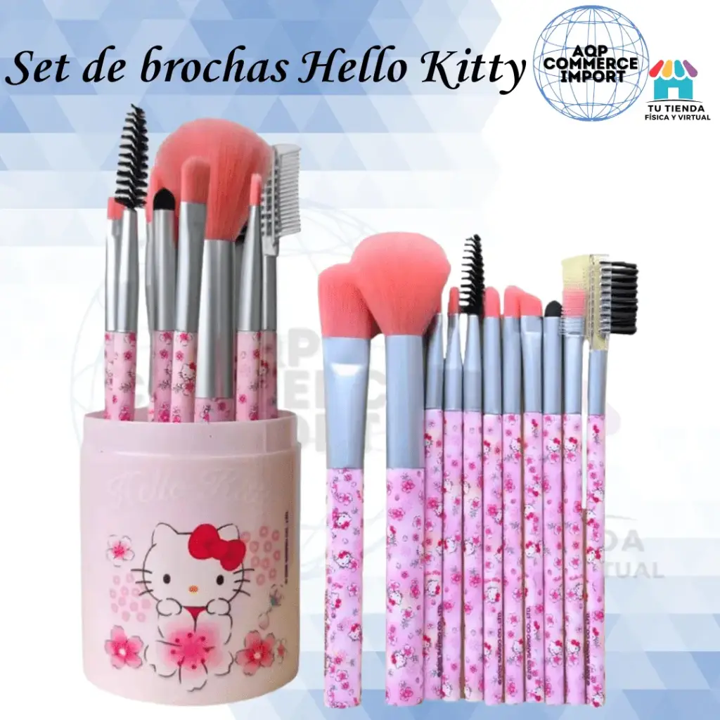 SET DE BROCHAS HELLO KITTY