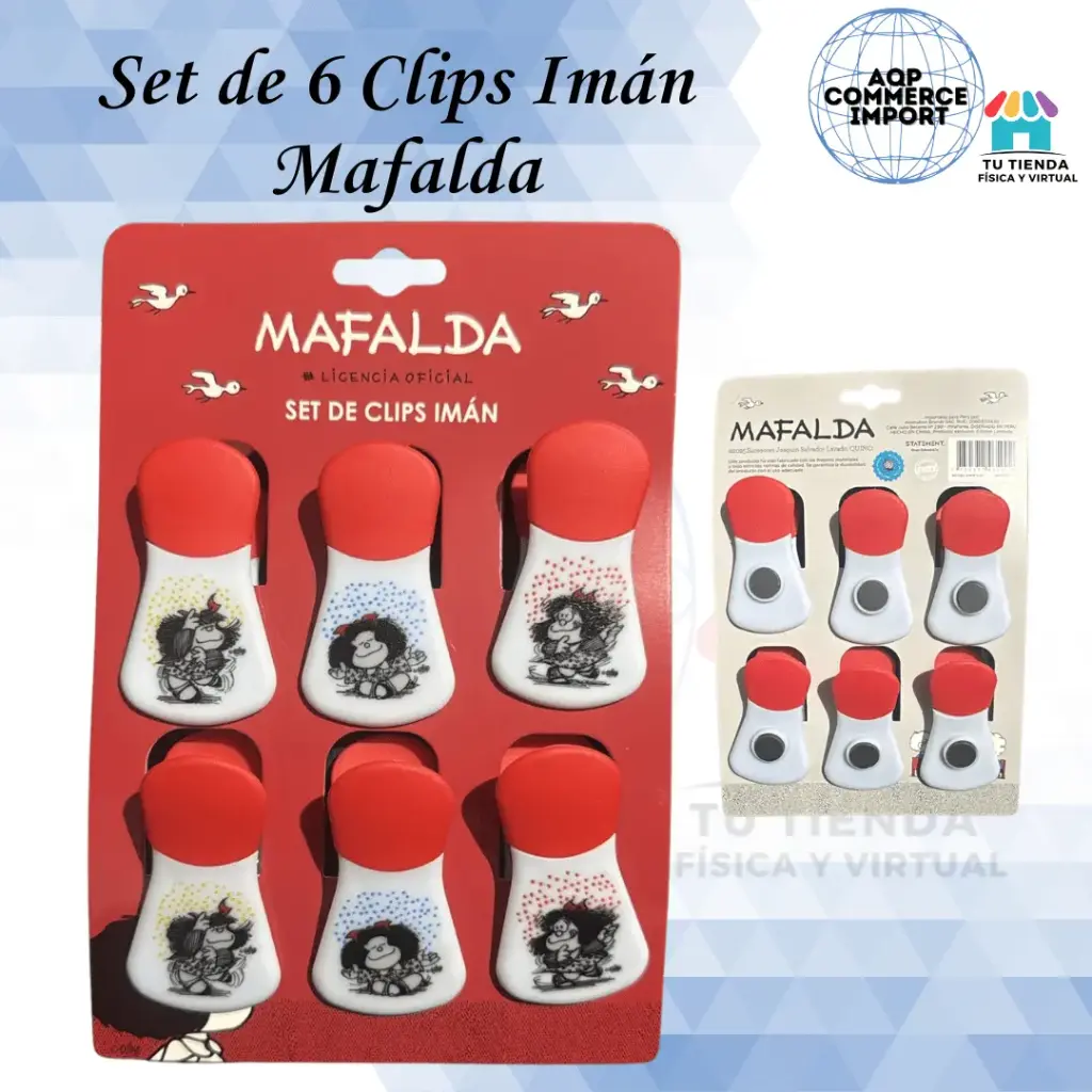 SET DE 6 CLIPS IMÁN - MAFALDA