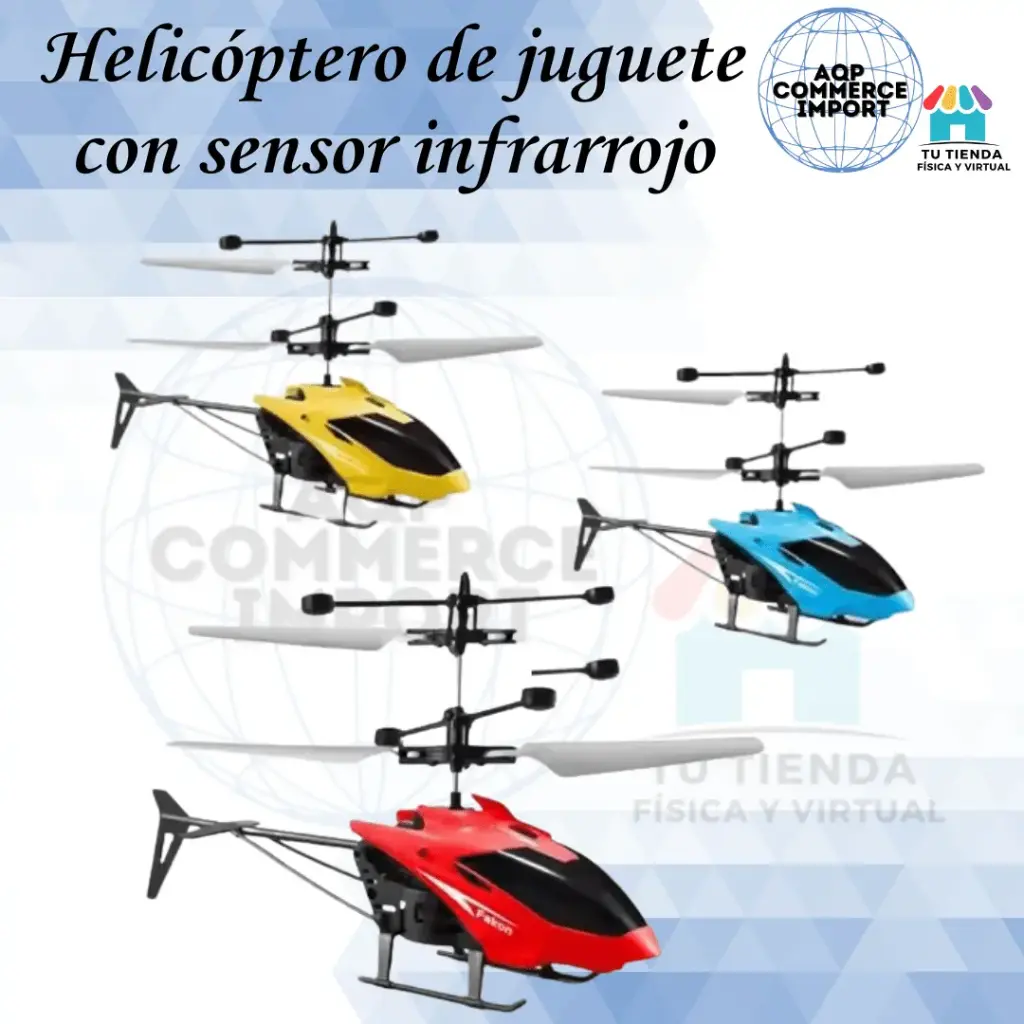 HELICÓPTERO DE JUGUETE CON SENSOR INFRARROJO