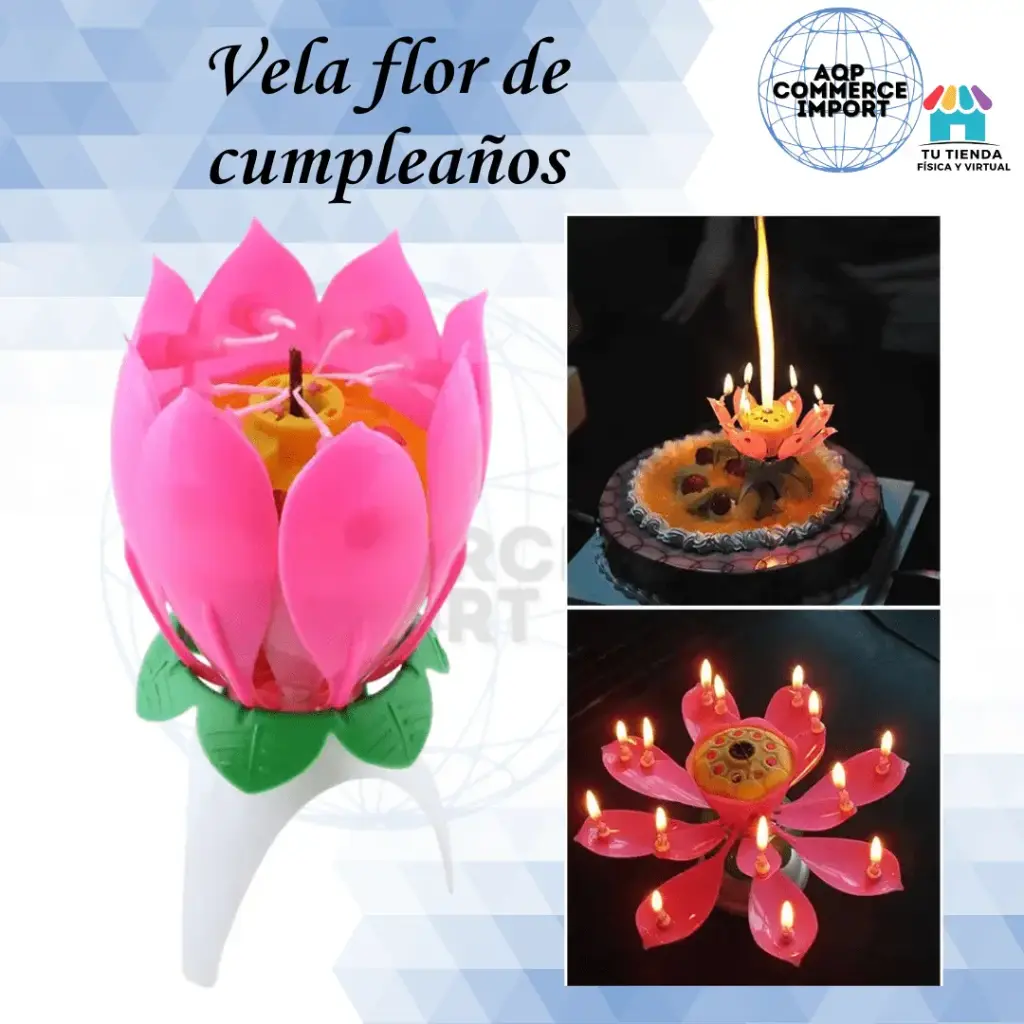 VELA FLOR DE CUMPLEAÑOS