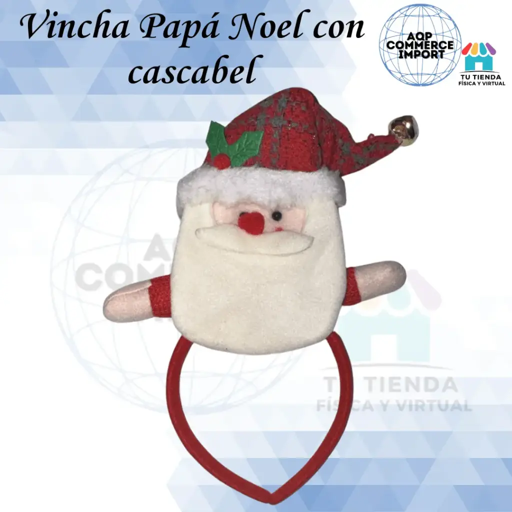 VINCHA PAPÁ NOEL CON CASCABEL