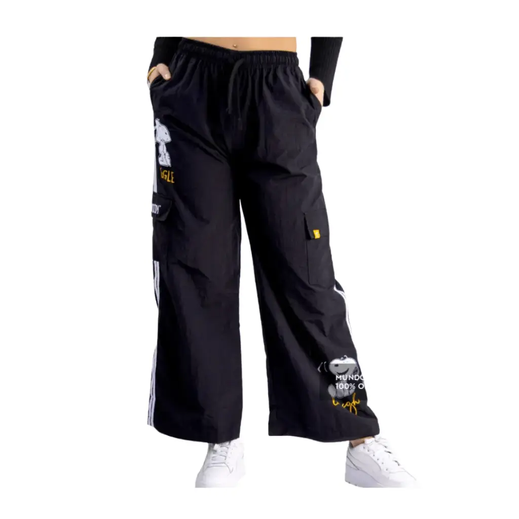 PANTALÓN PALAZO NEGRO SNOOPY - ARVAL
