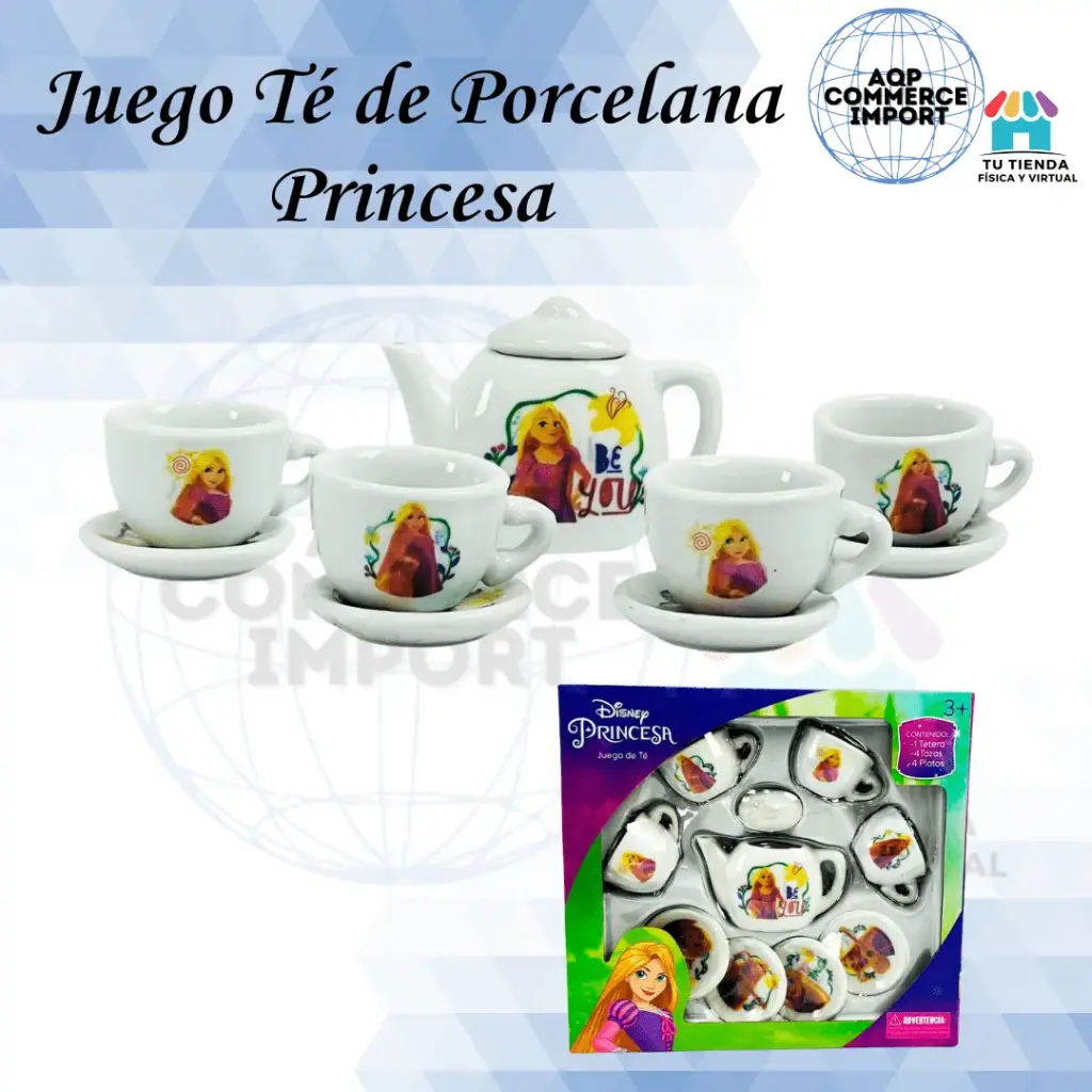 JUEGO TÉ DE PORCELANA PRINCESA