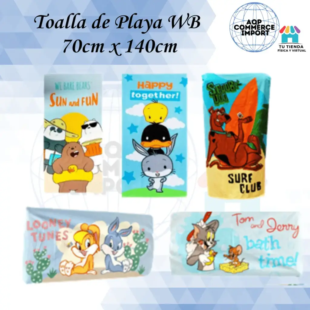 TOALLA DE PLAYA WB 70CM X 140CM