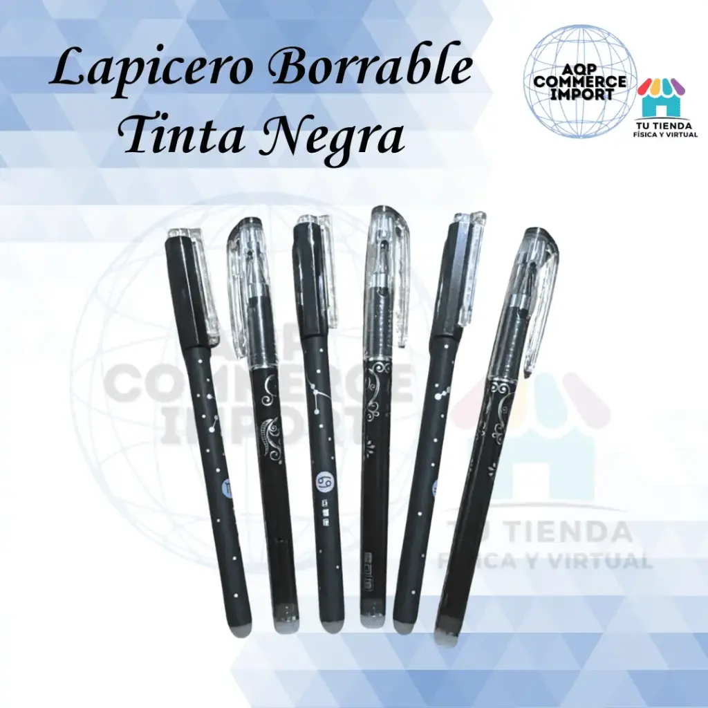 LAPICERO BORRABLE NEGRO ZODIACAL