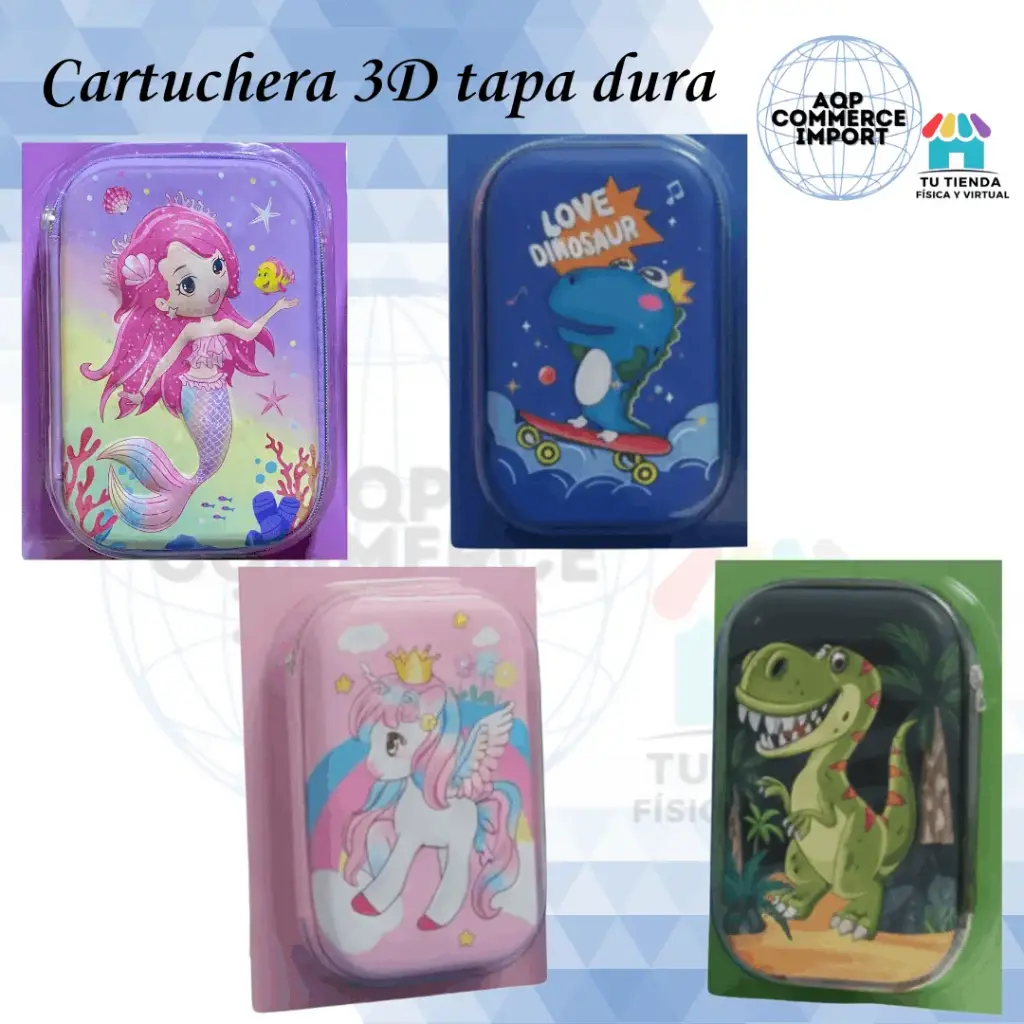 CARTUCHERAS 3D TAPA DURA