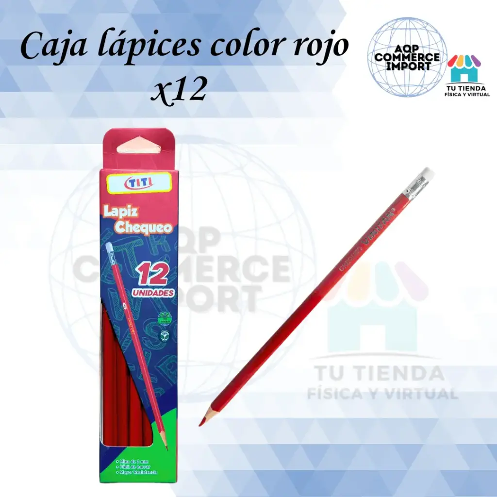 CAJA LÁPICES COLOR ROJO
