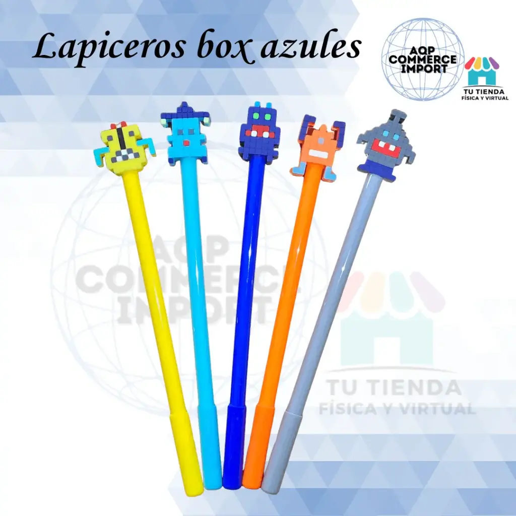LAPICEROS BOX AZULES