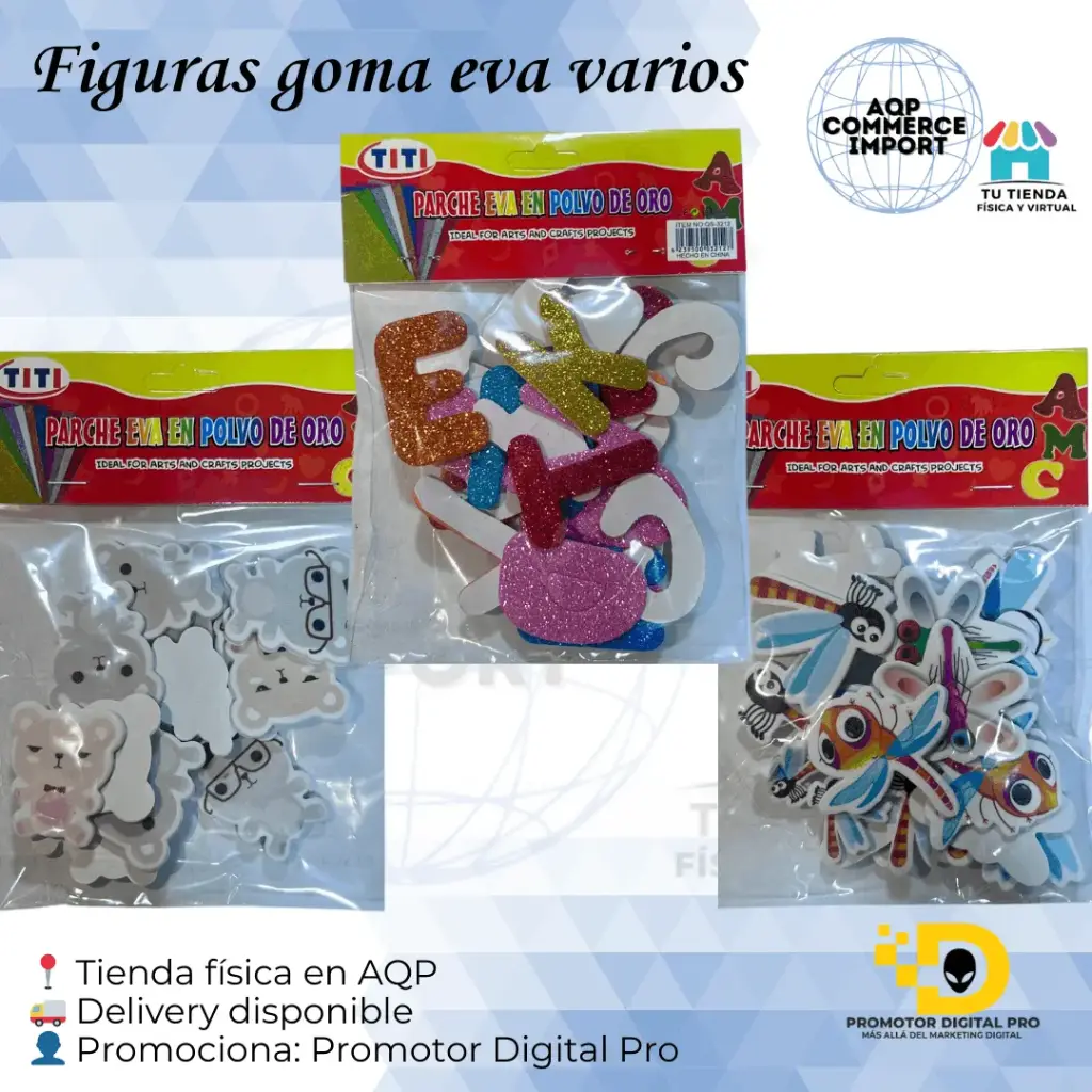 FIGURAS GOMA EVA VARIOS