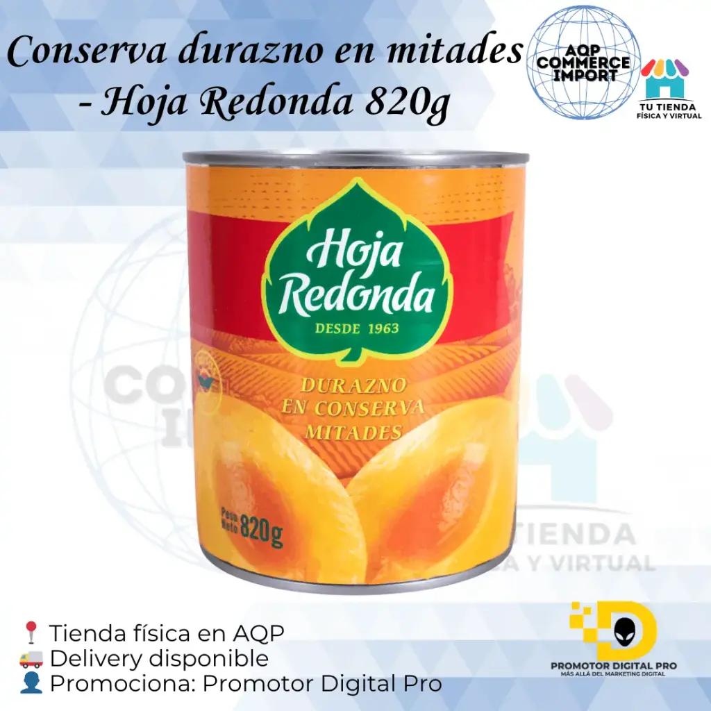 CONSERVA DURAZNO - HOJA REDONDA