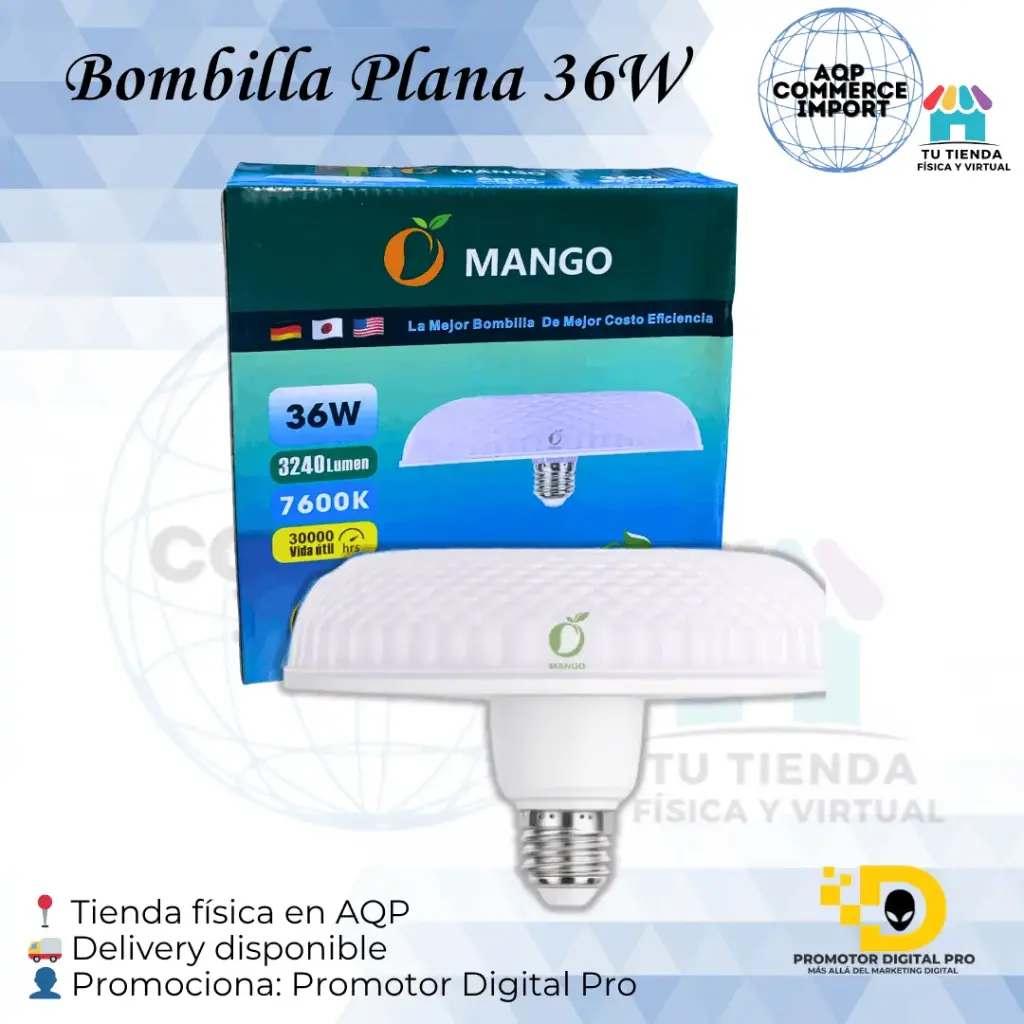 BOMBILLA PLANA 36W