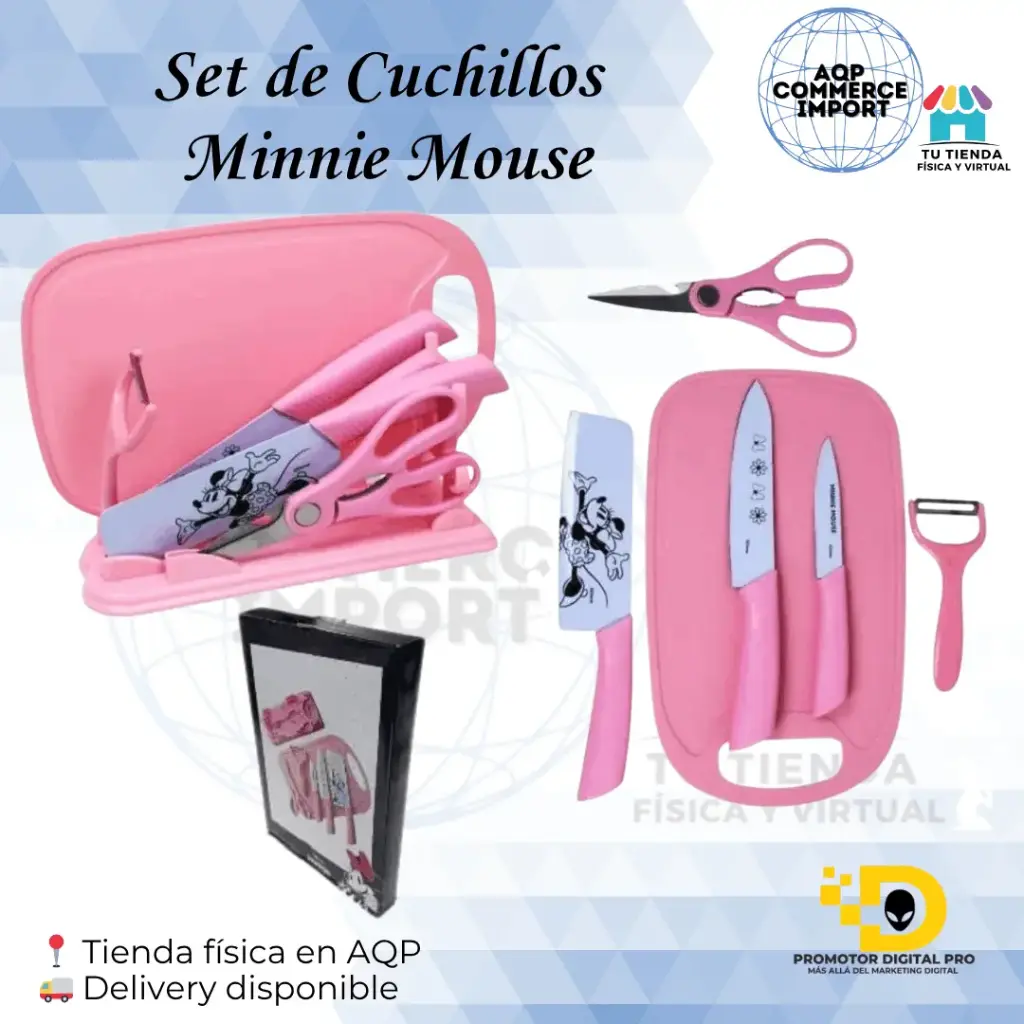SET DE CUCHILLOS MINNIE MOUSE