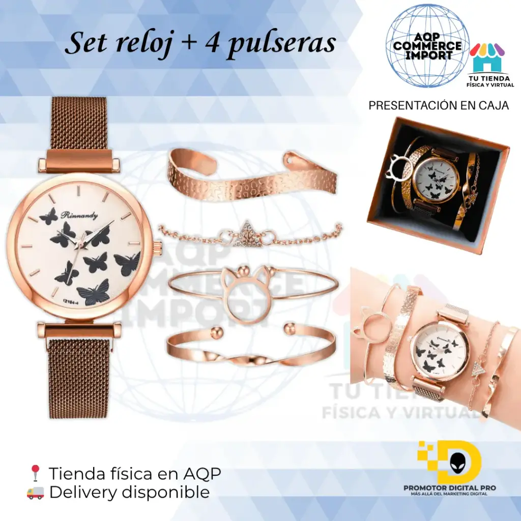 SET RELOJ + 4 PULSERAS