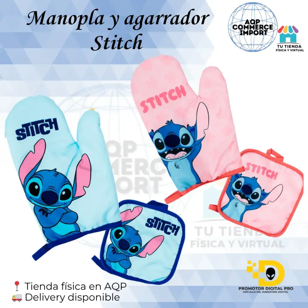 MANOPLA Y AGARRADOR STITCH