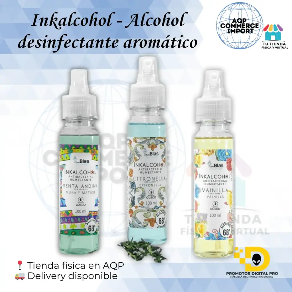 INKALCOHOL - ALCOHOL DESINFECTANTE AROMÁTICO