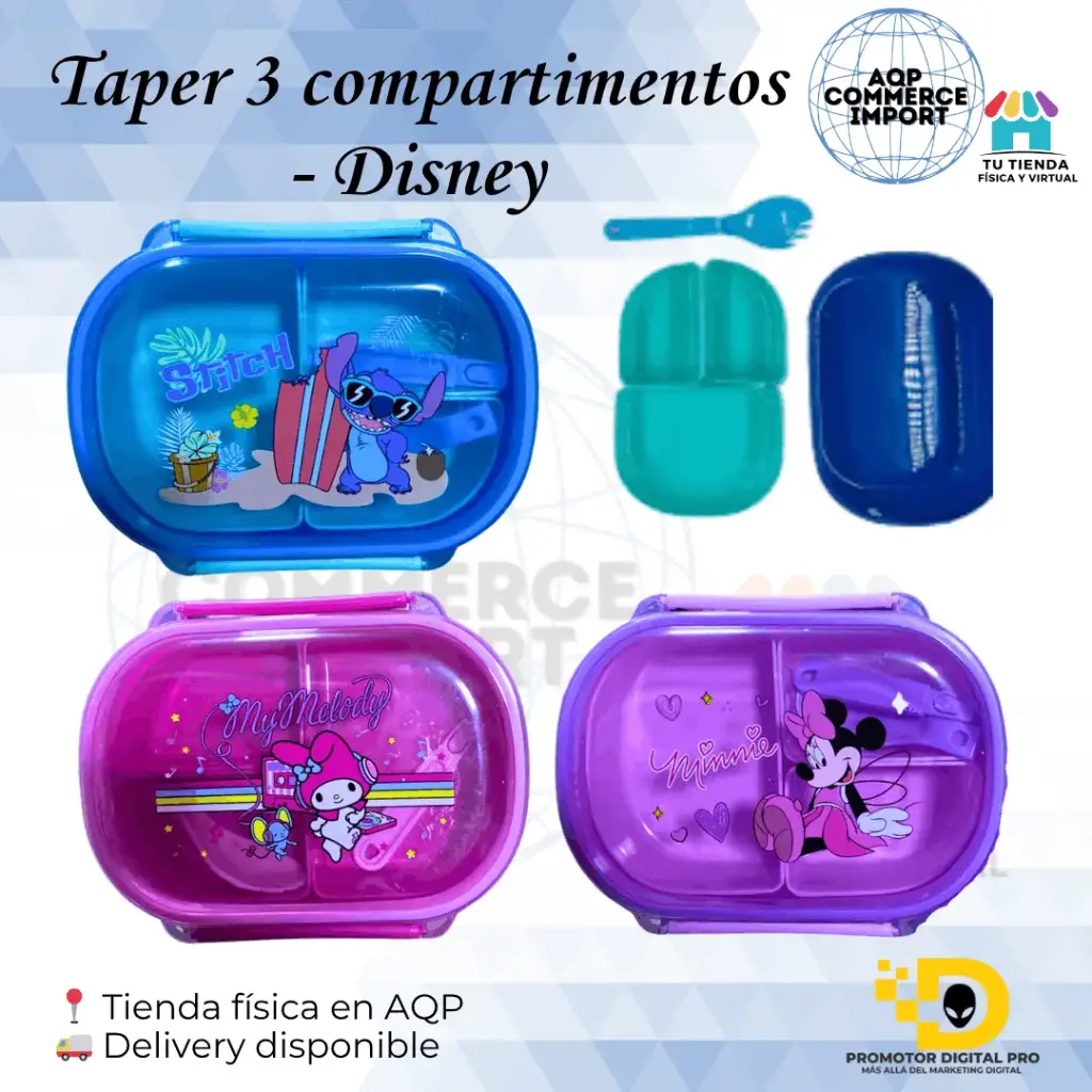 TAPER 3 COMPARTIMENTOS - DISNEY