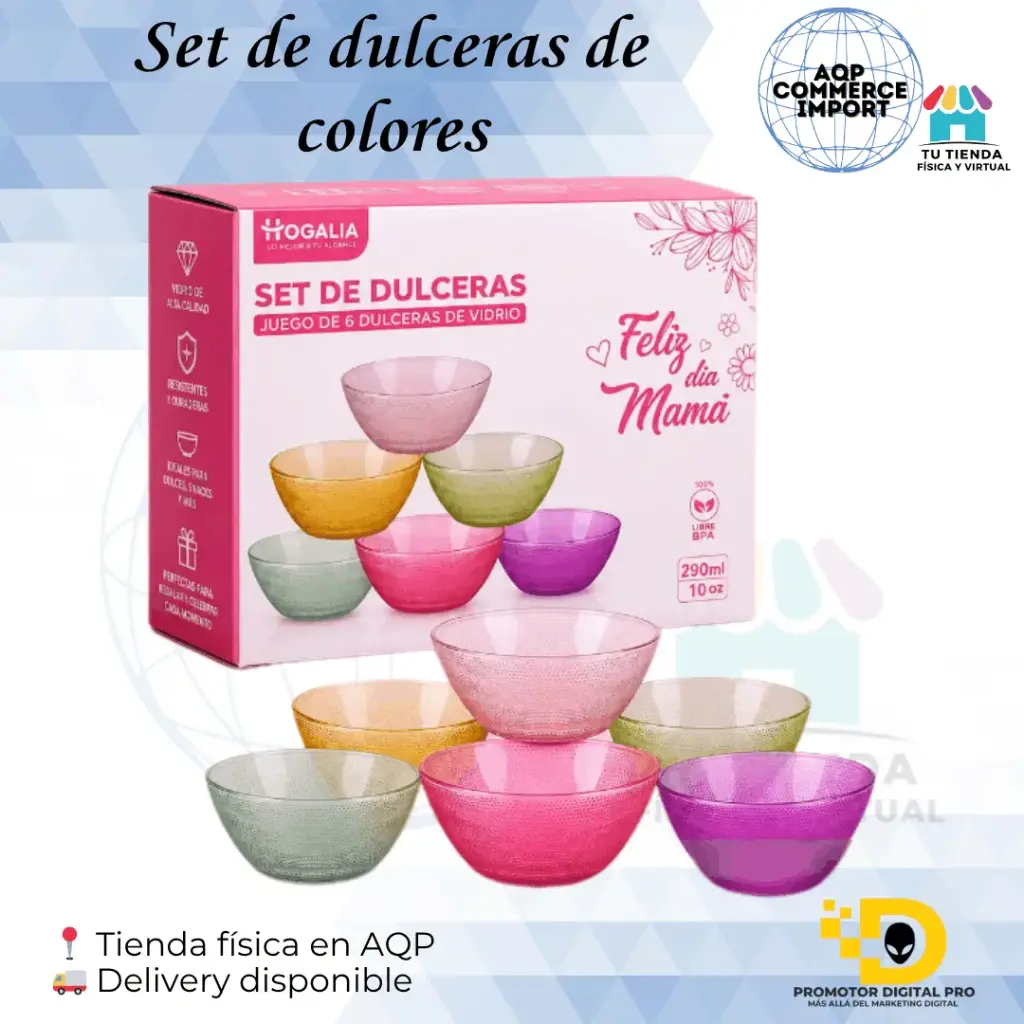 SET DE DULCERAS DE COLORES