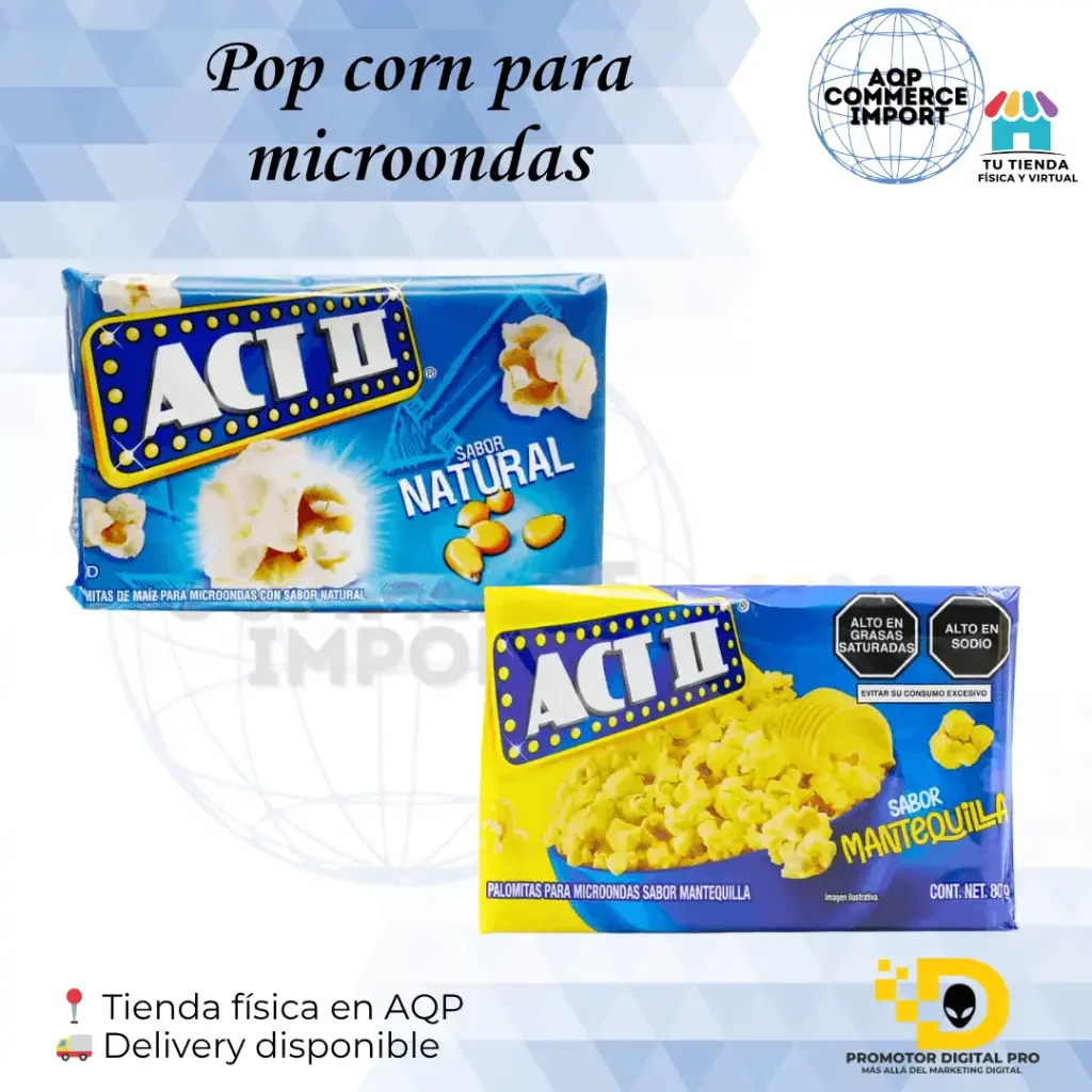 POP CORN PARA MICROONDAS