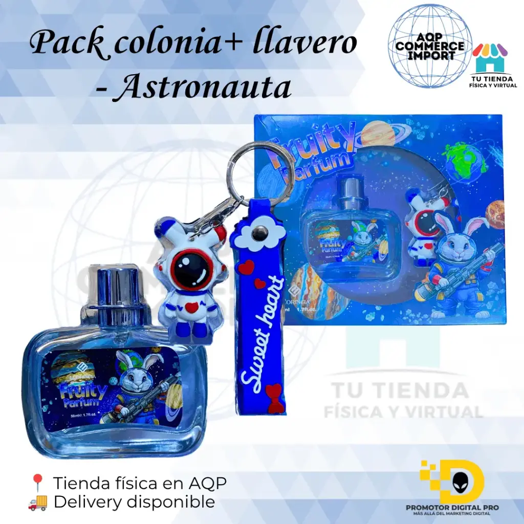 PACK COLONIA + LLAVERO - ASTRONAUTA