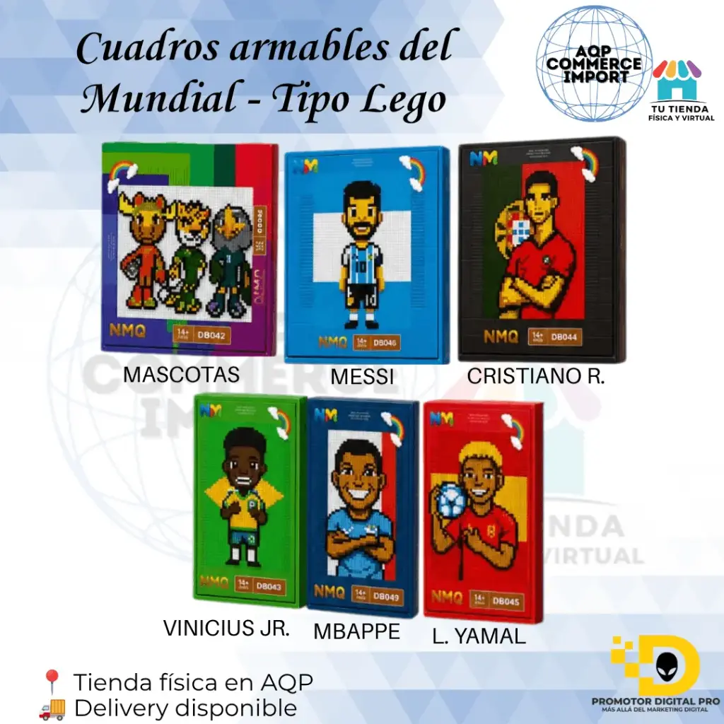 CUADROS ARMABLES DEL MUNDIAL - TIPO LEGO