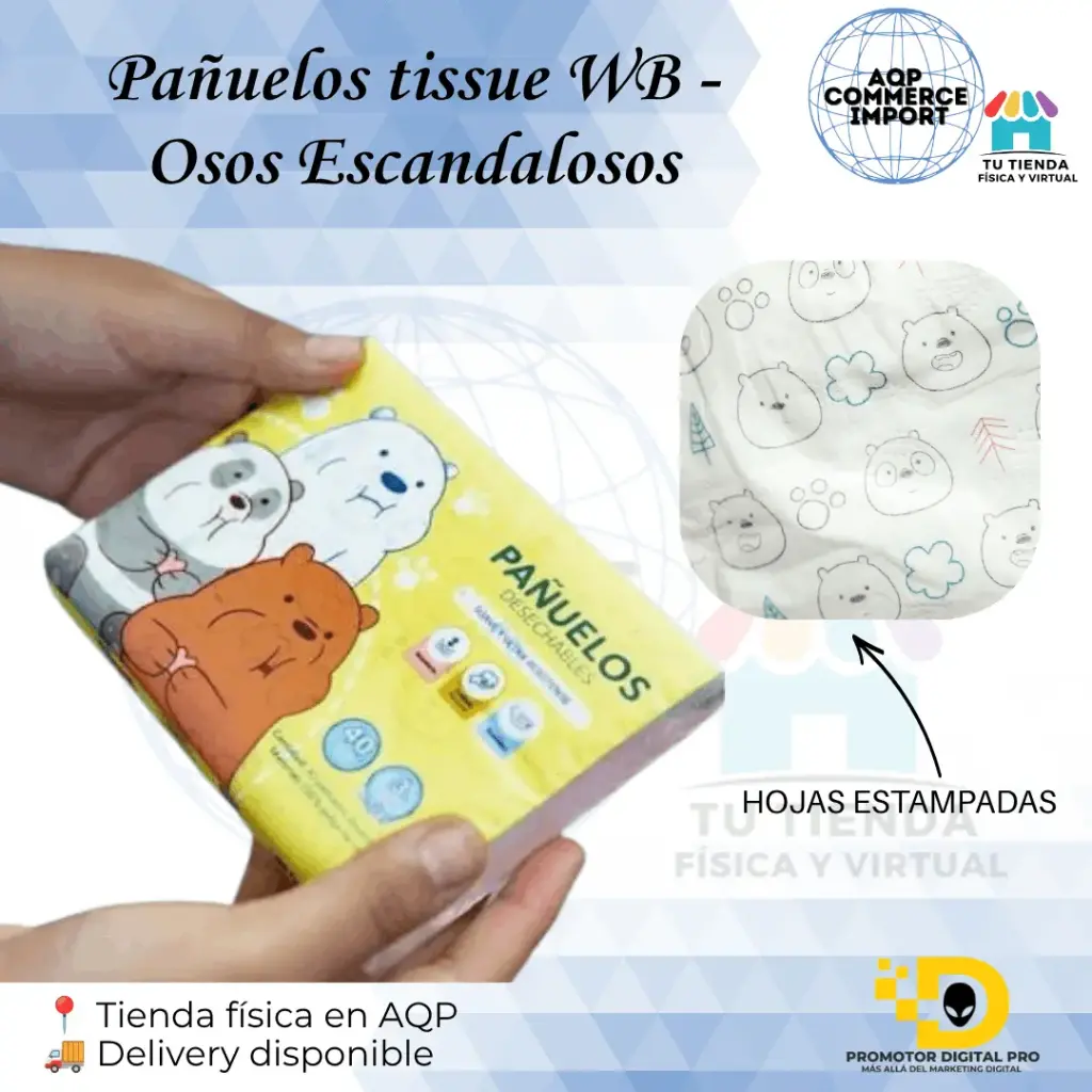 PAÑUELOS TISSUE WB - OSOS ESCANDALOSOS